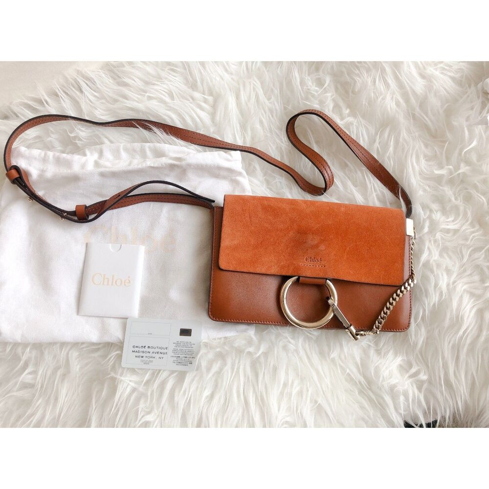 Chloe Faye - Small Bag Tobacco Suede Calfskin – like new w/ Dust Bag